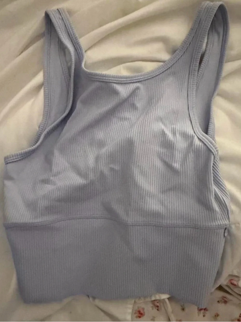 lululemon athletica Ribbed Crop Tank in Light Blue
